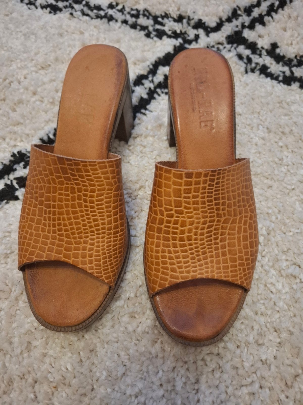 'RED RAG' LEREN  MUILTJES MAAT 41, Bruin, Verzenden, Sandalen of Muiltjes, Gedragen