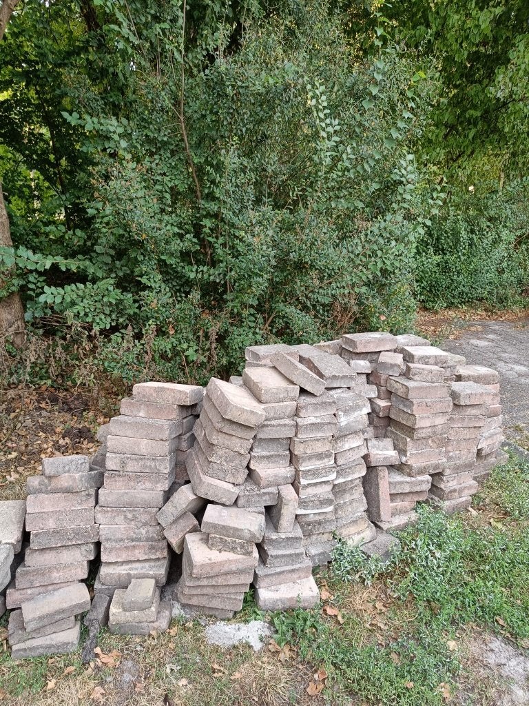 Gratis tegels, Ophalen, Gebruikt, 5 tot 10 m², Beton