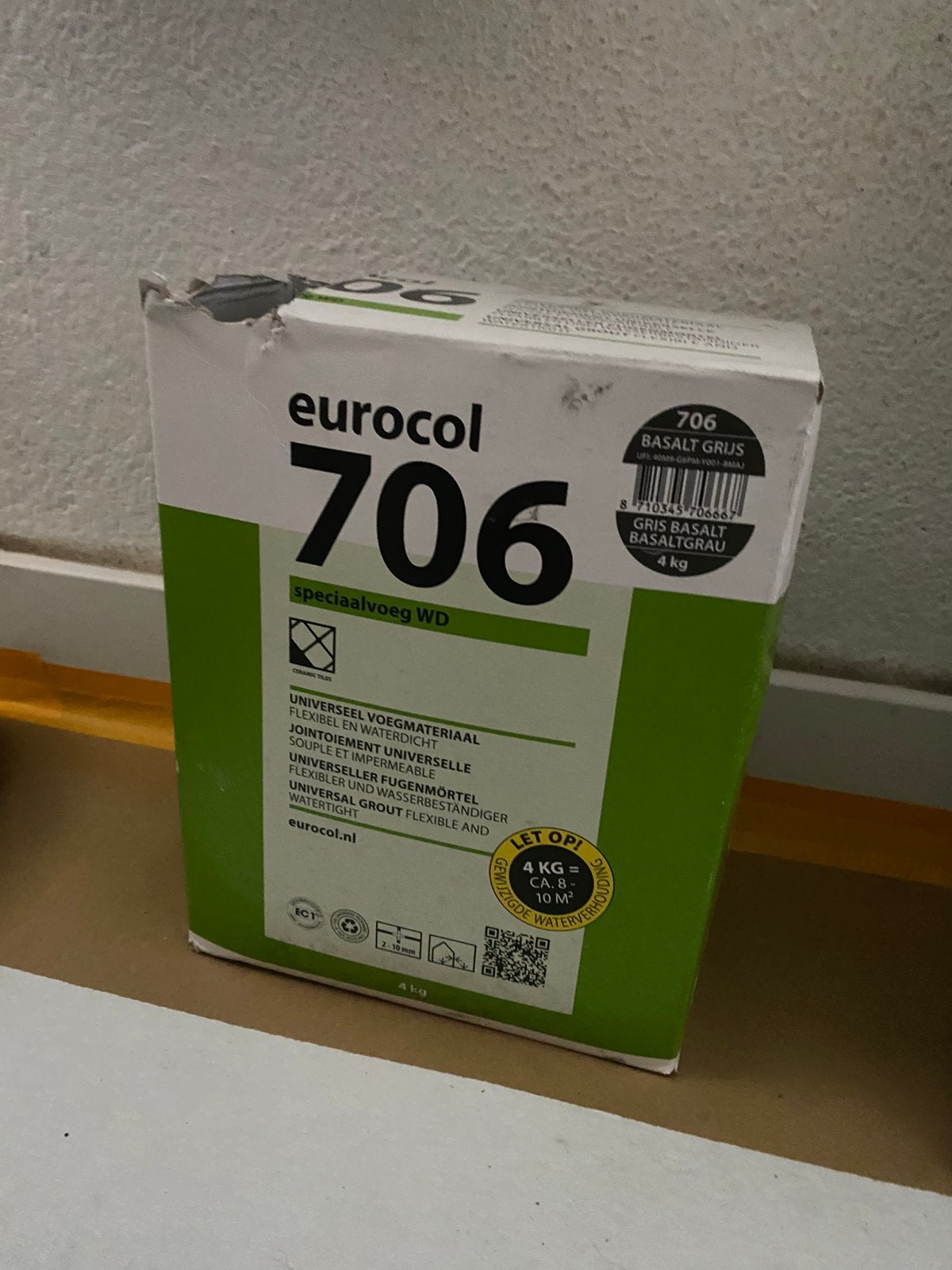 Eurocol voegsel basalt grijs gratis, Ophalen, 60 cm of meer, Minder dan 20 cm, Zo goed als nieuw