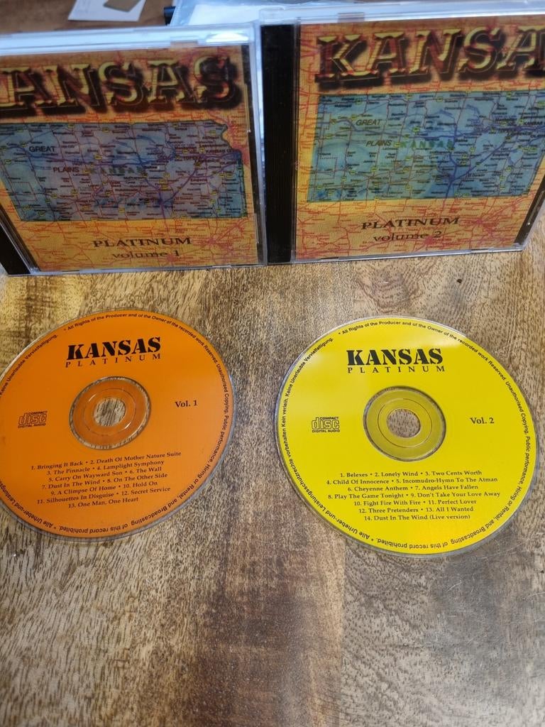 Cd's Kansas (– Platinum Volume 1 en 2, Ophalen of Verzenden, Zo goed als nieuw, Poprock