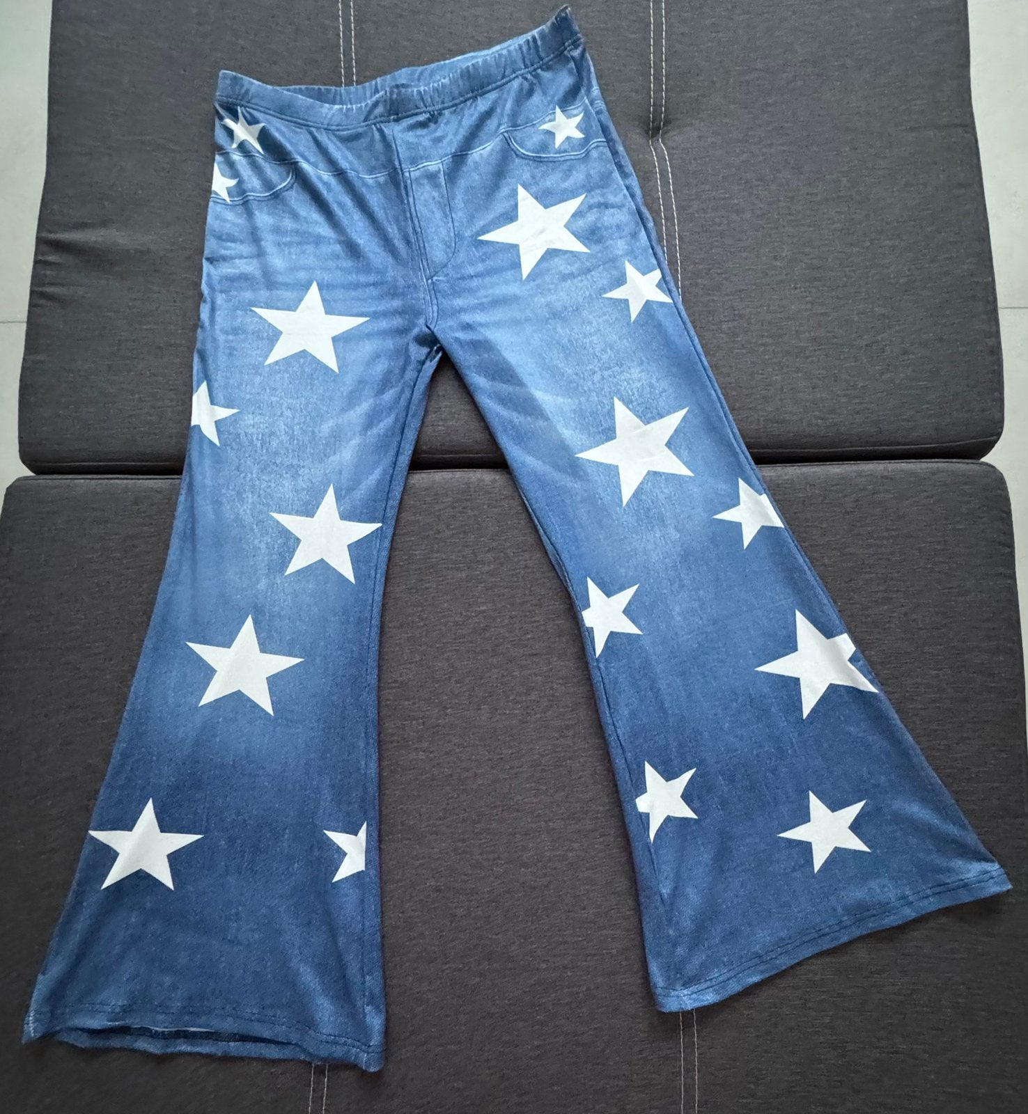 Nieuw Stretch legging wijde pijpen met jeans print xxl, Blauw, Maat 46/48 (XL) of groter, Nieuw, Ophalen of Verzenden