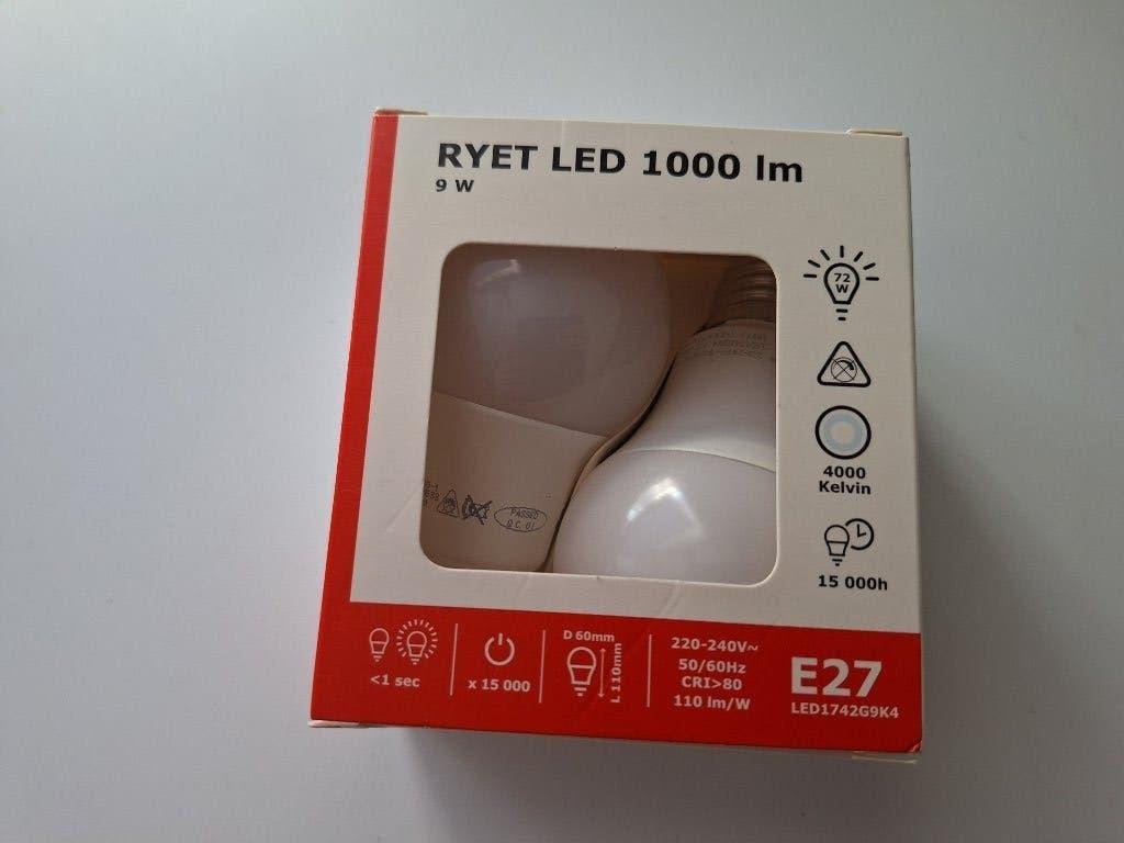 E27 led lamp - 2 stuks, Led-lamp, Nieuw, E27 (groot), Koel wit