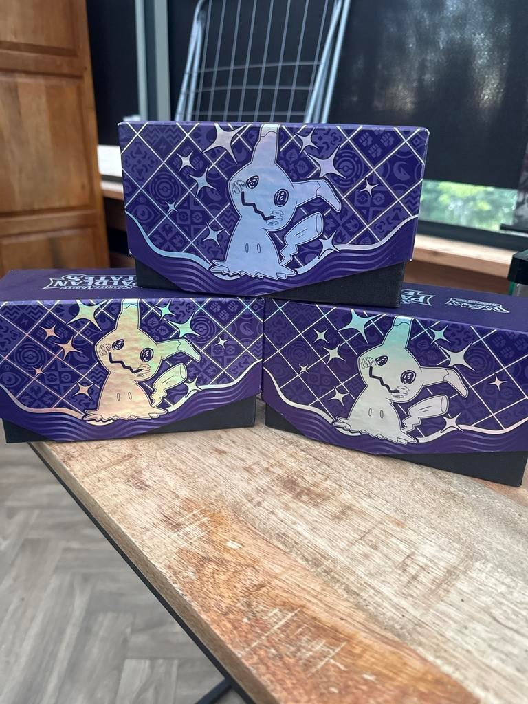 Pokémon Mimikyu Deck Boxen 3x, Hobby en Vrije tijd, Verzamelkaartspellen | Pokémon, Ophalen of Verzenden, Zo goed als nieuw, Overige typen