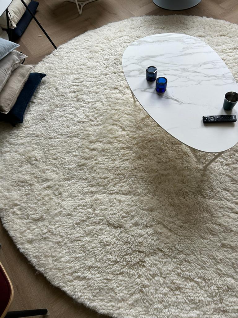 Bolia rond wollen vloerkleed, crème, diameter 250 cm, Ophalen, Rond, Zo goed als nieuw, 200 cm of meer