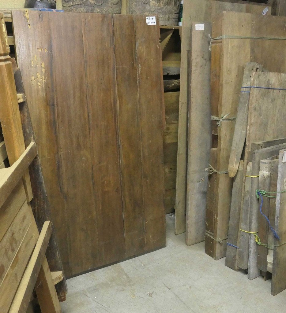 Landelijke antieke tafel 156 x 94 teak hout Indonesie TQ16, Antiek en Kunst, Ophalen of Verzenden