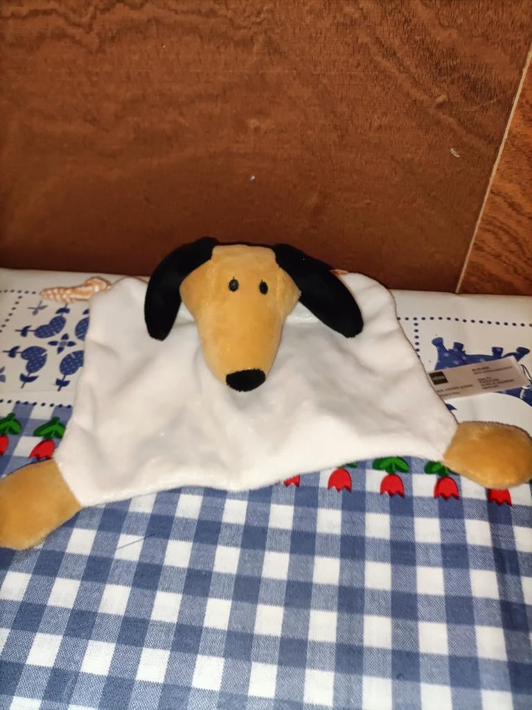 Hema teckel knuffeldoekje hond, Ophalen of Verzenden, Zo goed als nieuw, Hond