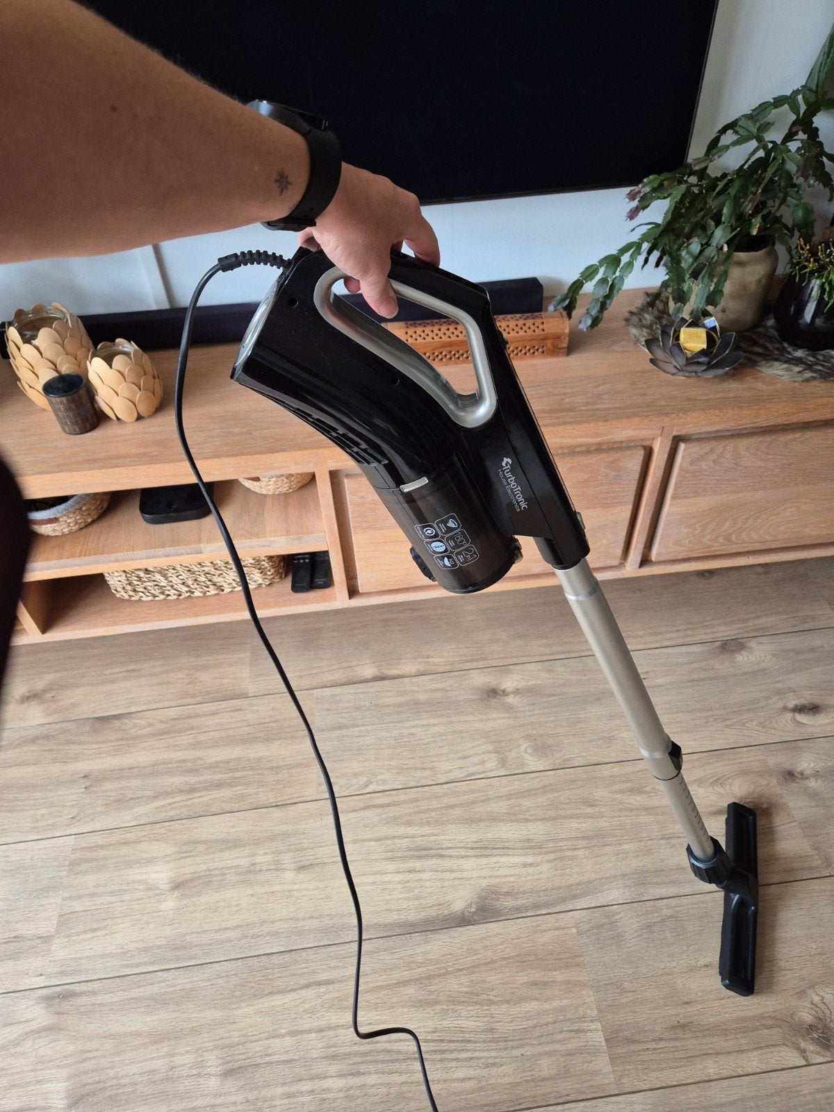 TurboTronic 2-in-1 Steelstofzuiger met Kruimeldief - Zwart, Ophalen of Verzenden
