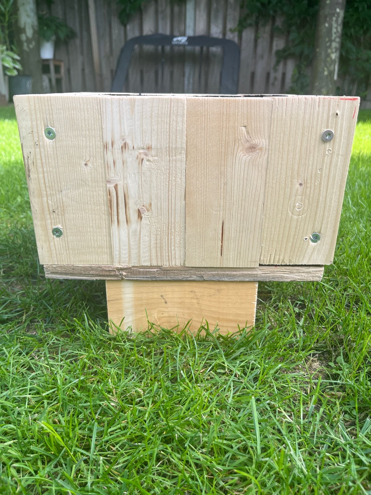 Houten plantenbak voor tuin of balkon, Overige materialen, Balkon, Vierkant, Nieuw