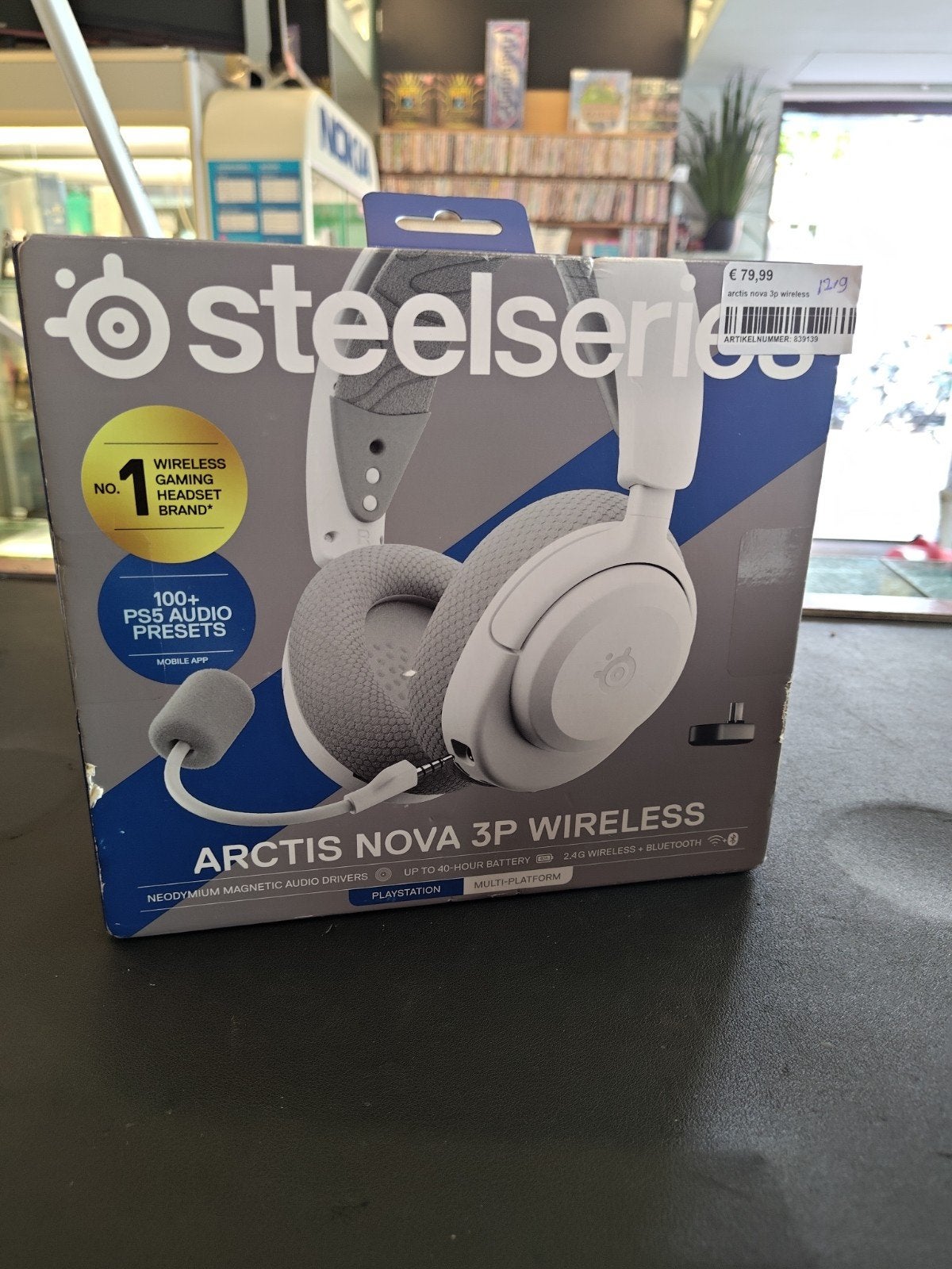 SteelSeries Arctis Nova 3P Wireless Gaming Headset Wit, Draadloos, Ophalen of Verzenden, Zo goed als nieuw, Wit
