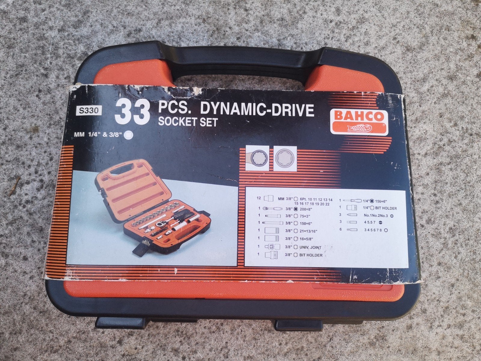 Bahco S330 Dynamic-Drive 33-delige doppenset, Ophalen of Verzenden, Gebruikt, Gereedschapsset, Overige merken