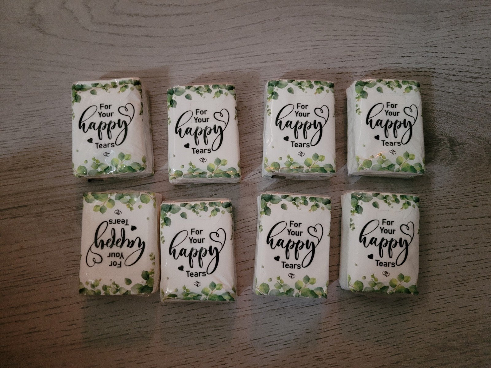 8x Zakdoekjes 'For Your Happy Tears' voor Bruiloft, Kleding | Dames, Ophalen of Verzenden, Nieuw, Accessoires