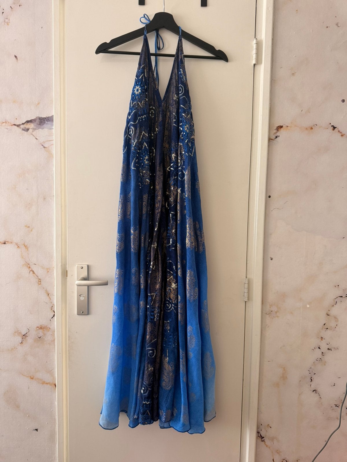 Maxi Jurk uit rhodos, Galajurk, Blauw, Nieuw, Ophalen of Verzenden
