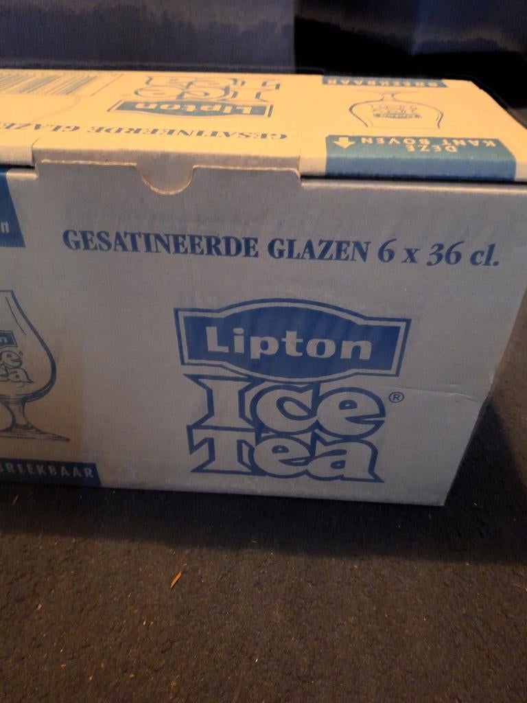 Lipton Ice Tea glazen 6 stuks 36cl, Huis en Inrichting, Keuken | Keukenbenodigdheden, Ophalen