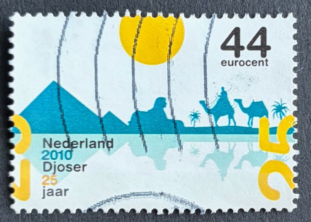 Postzegel Nederland Djoser 25 jaar, Ophalen of Verzenden, Na 1940, Gestempeld