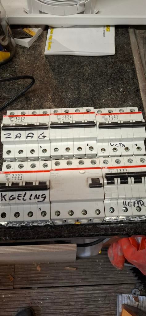 380v krachtstroom automaten zie foto's  ABB  gebruikt, Ophalen of Verzenden