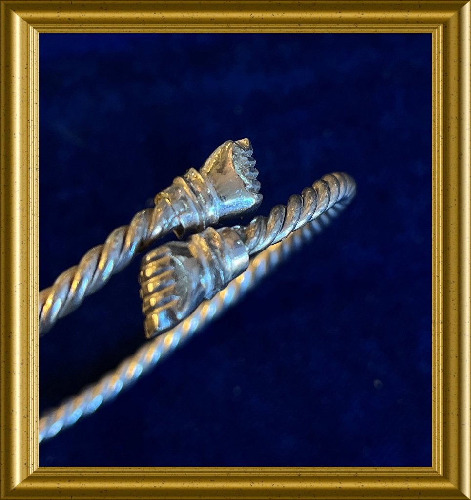 Zilveren boei armband met vuisten, Sieraden, Tassen en Uiterlijk, Ophalen of Verzenden, Zilver, Armband