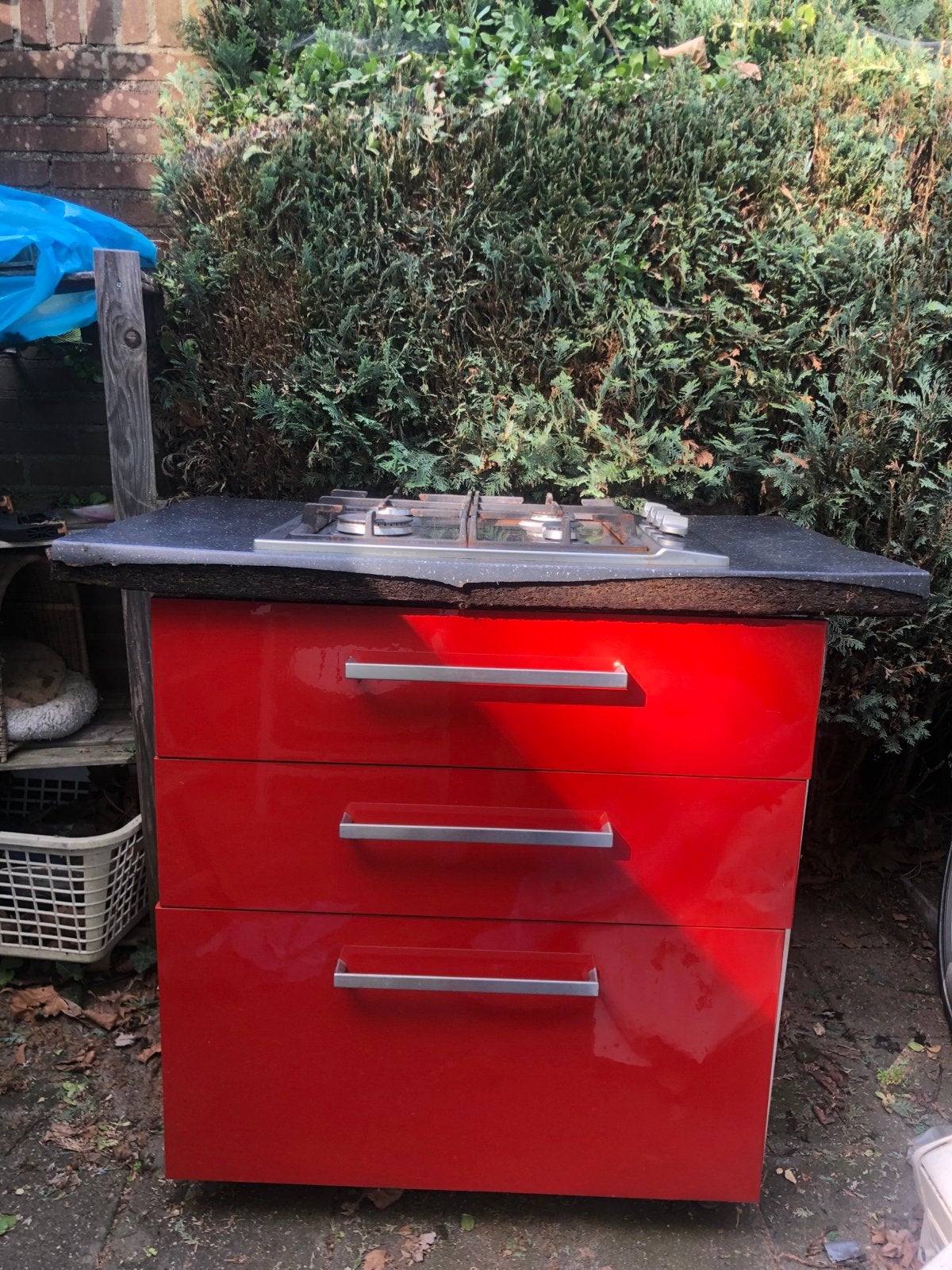 Keukenkast met gastoestel - Opknapper voor klusser, Huis en Inrichting, Keuken | Keukenelementen, Ophalen, Gebruikt, 50 tot 100 cm