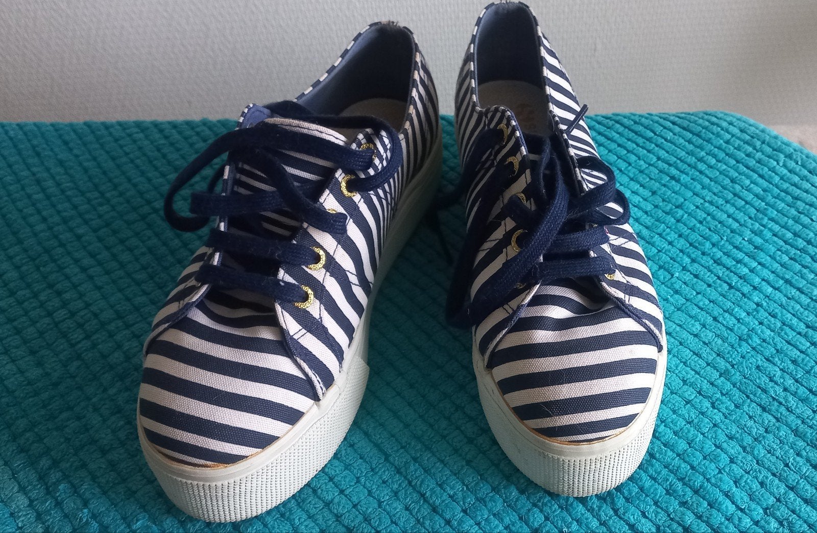 Superga gestreepte sneakers maat 38, Ophalen, Wit, Sneakers of Gympen