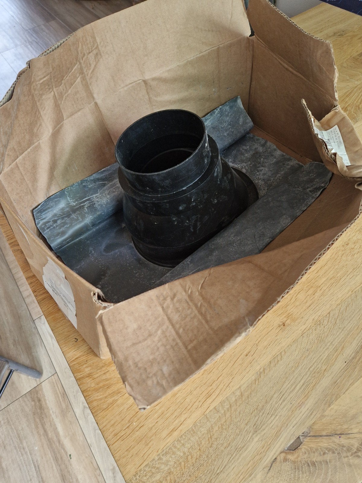 Burgerhout doorvoerpan met loodslabbe 140/125mm, Doe-het-zelf en Verbouw, Ophalen of Verzenden, Nieuw