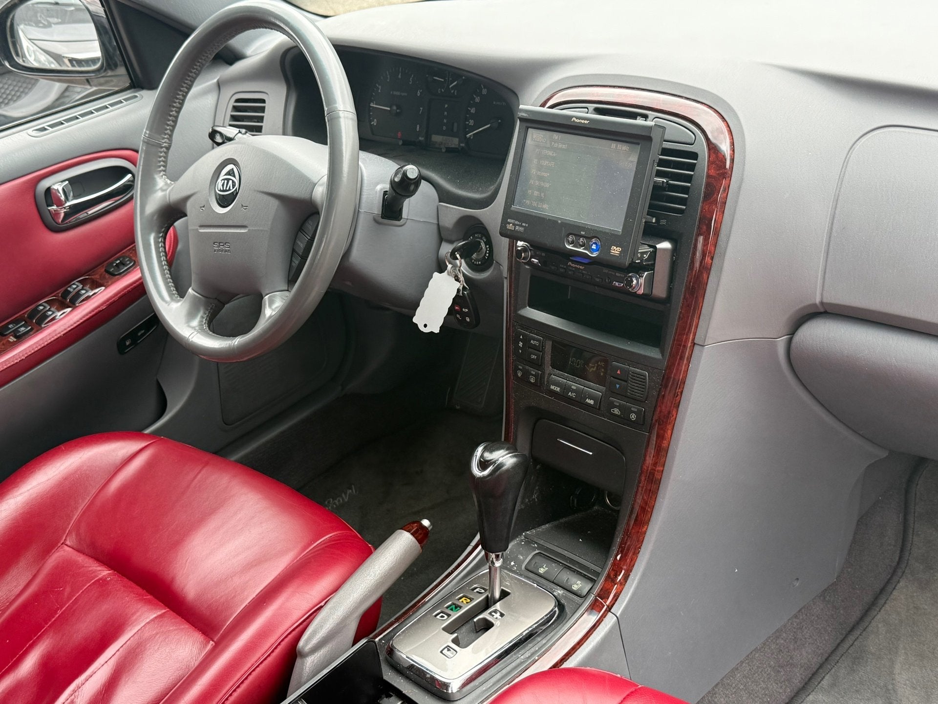 Kia Magentis 2.5 V6 EX Luxe Optima Automaat Airco Cruise Sch, Auto's, Gebruikt, Magentis, Zwart, 2493 cc