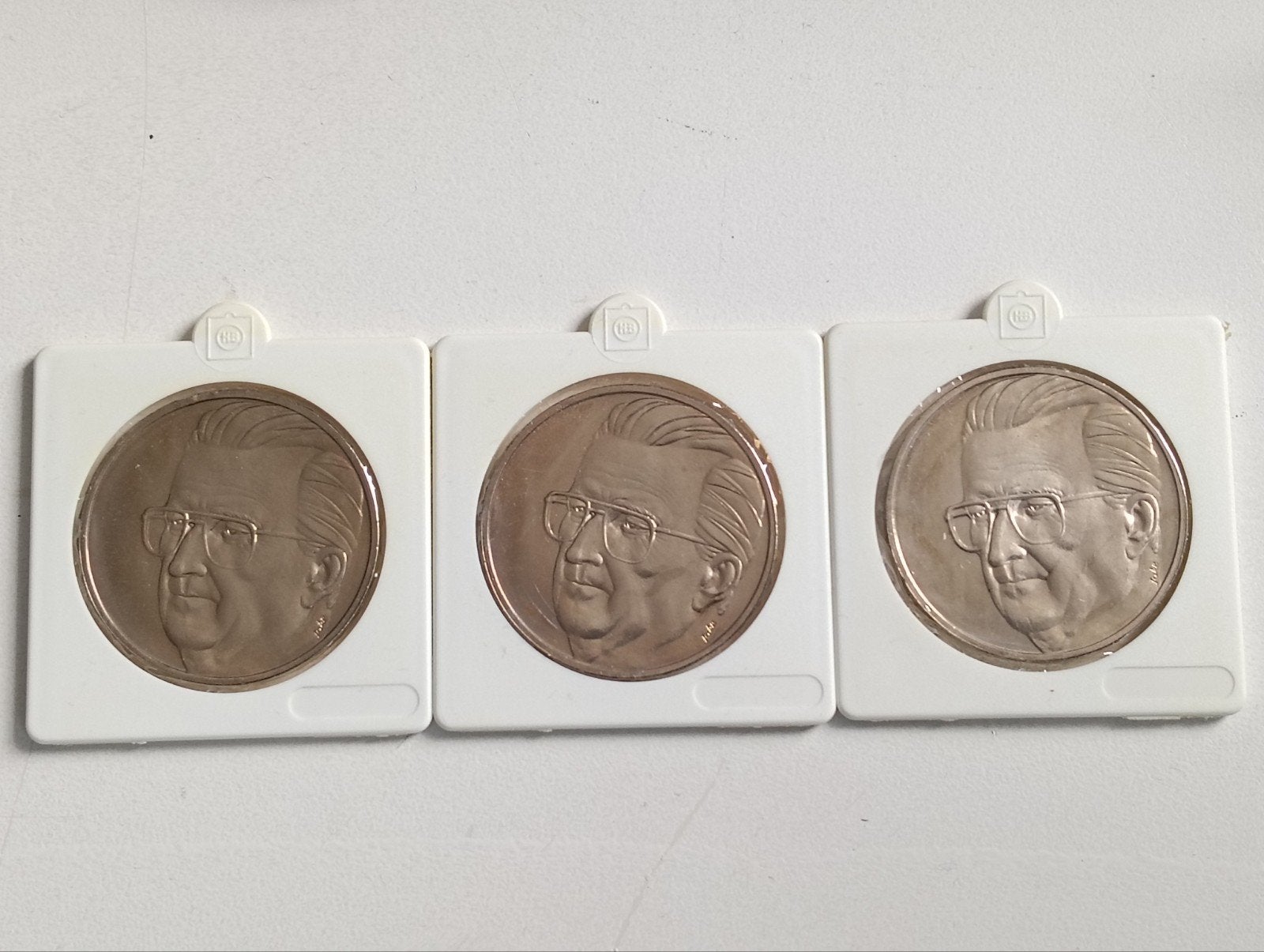 3x Belgische 5 Euro munten 1996 - Koning Boudewijn, Postzegels en Munten, Ophalen of Verzenden, Overig, Setje