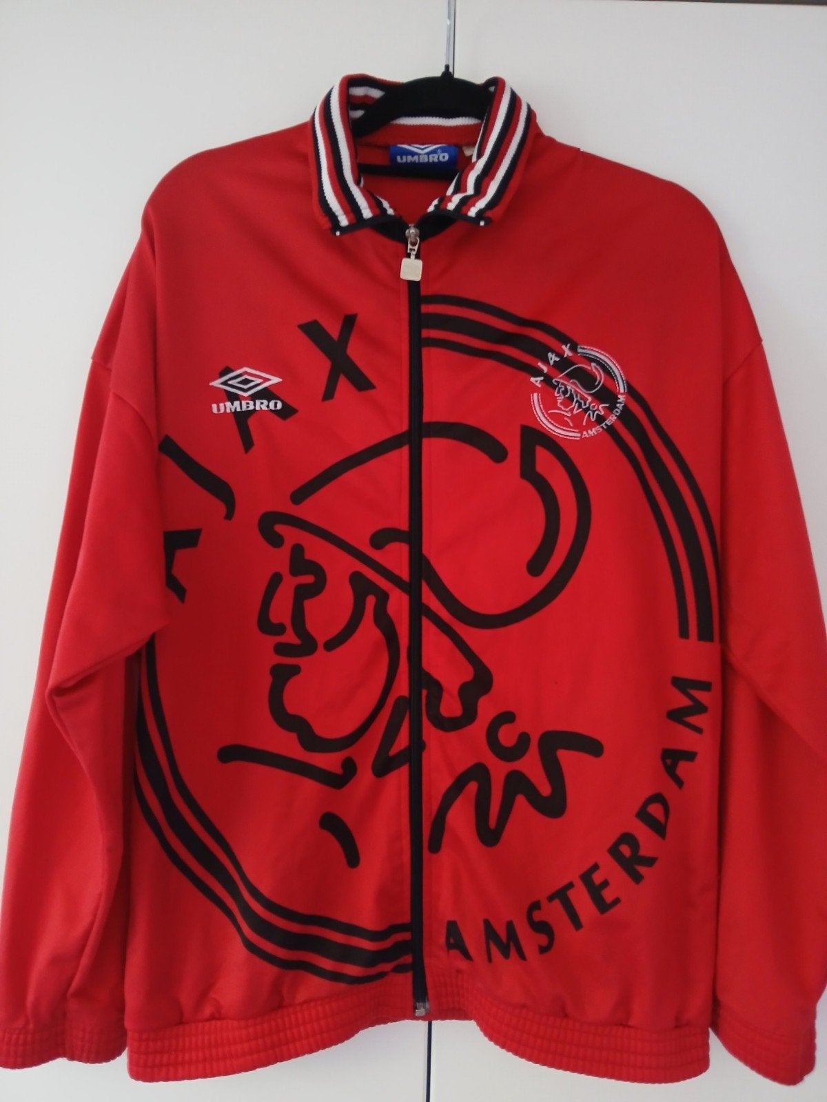 Ajax trainingsjack 1995-1996 M/L, Overige maten, Ophalen of Verzenden, Voetbal, Gedragen