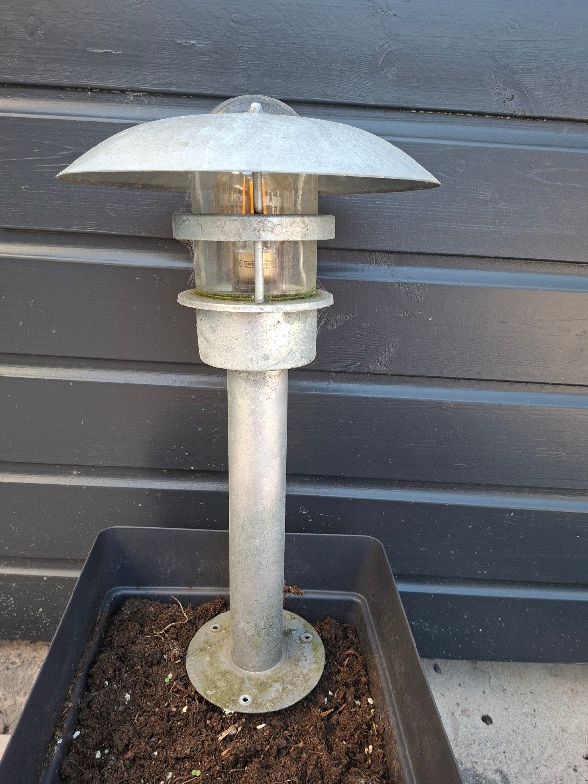 Gegalvaniseerde stalen sokkellamp - Buitenlamp, Overige merken, Gebruikt, Waterbestendig, Industrieel