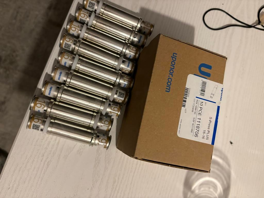 Uponor Schuifkoppeling 16mm - 19 stuks (1118706), Overige materialen, Minder dan 20 mm, Overige typen, Nieuw