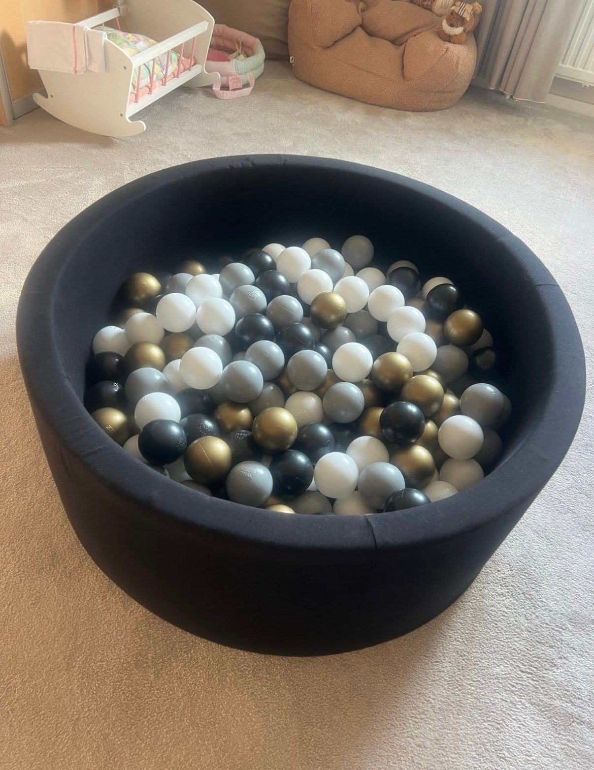 KiddyMoon ballenbak - Zwart met gekleurde ballen, Ophalen of Verzenden, Zo goed als nieuw, Overige typen