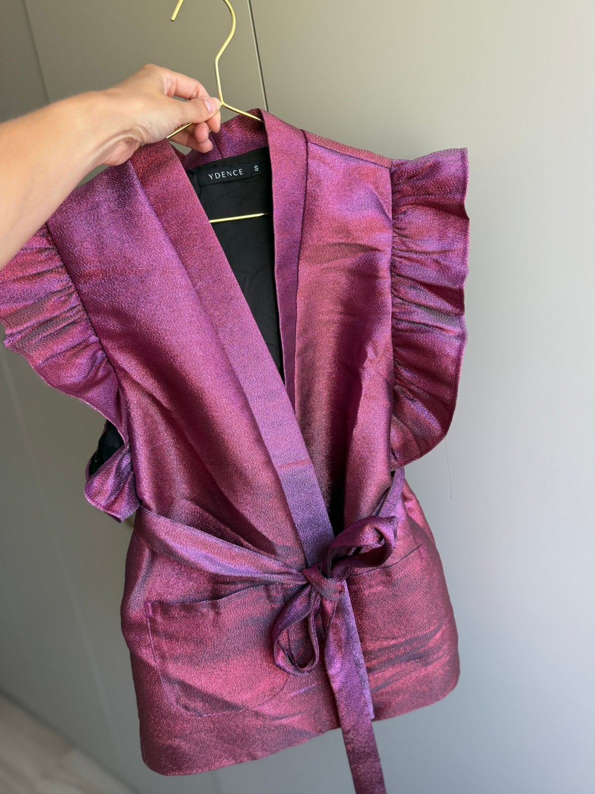 Roze gilet met ruches van ydence maat s m, Maat 38/40 (M), Ophalen of Verzenden, Zo goed als nieuw, Roze