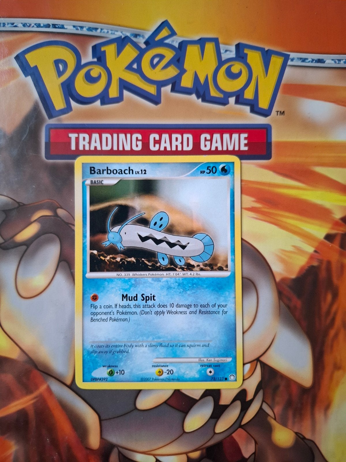 Barboach 72/123 Diamond&Pearl Mysterious treasures pokemon, Ophalen of Verzenden, Zo goed als nieuw, Losse kaart