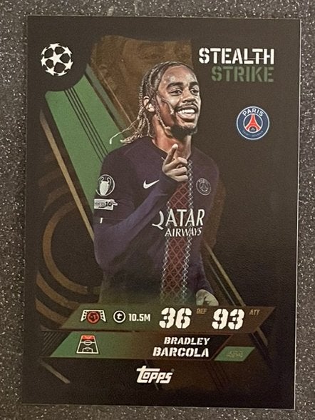 Topps MA 25/26    STEALTH STRIKE   BARCOLA    PSG, Verzenden, Zo goed als nieuw, Plaatje
