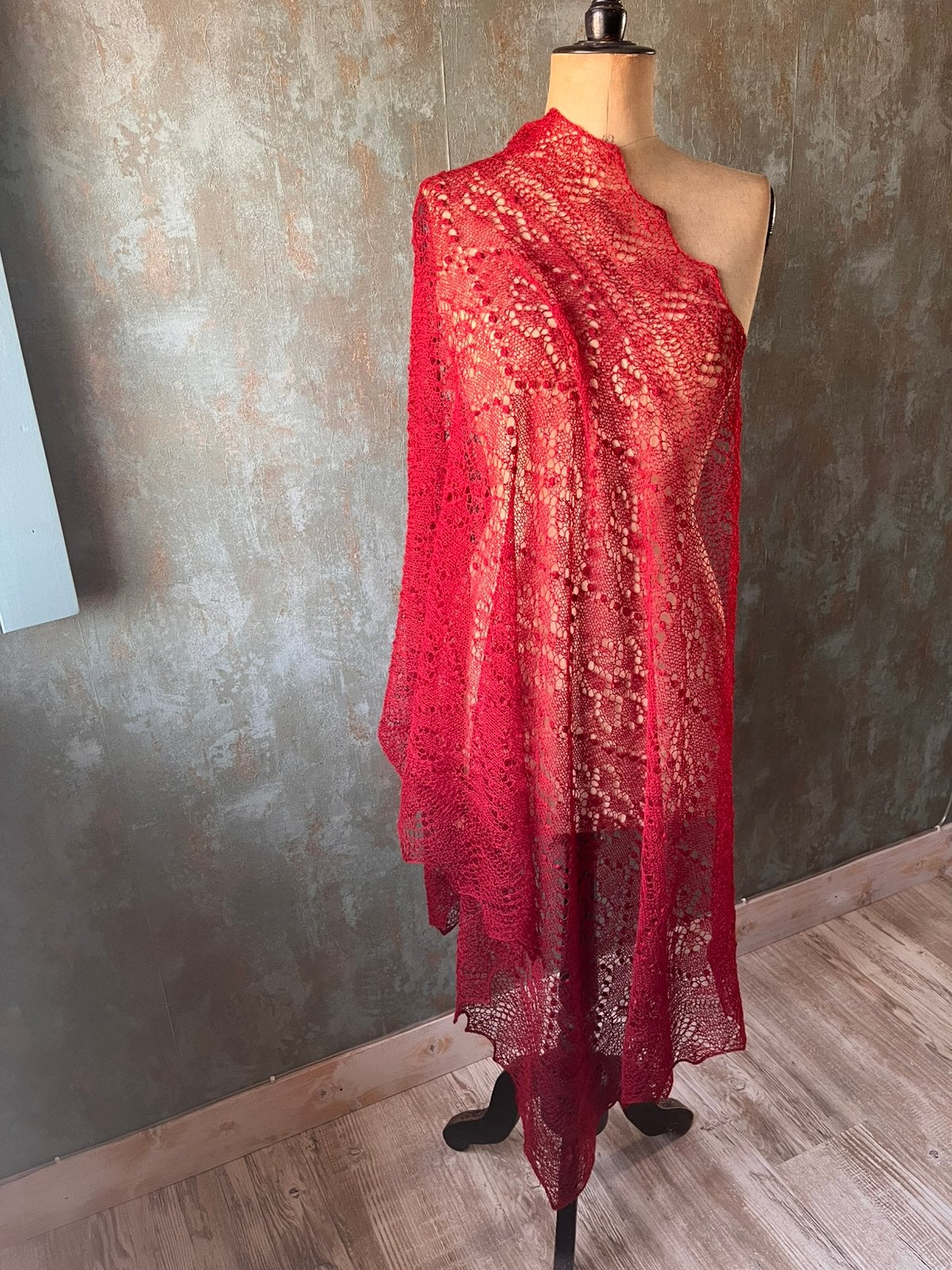Handgebreide “Haapsalu Shawl/Stola/Omslagdoek, Overige typen, Maat 46/48 (XL) of groter, Nieuw, Ophalen of Verzenden