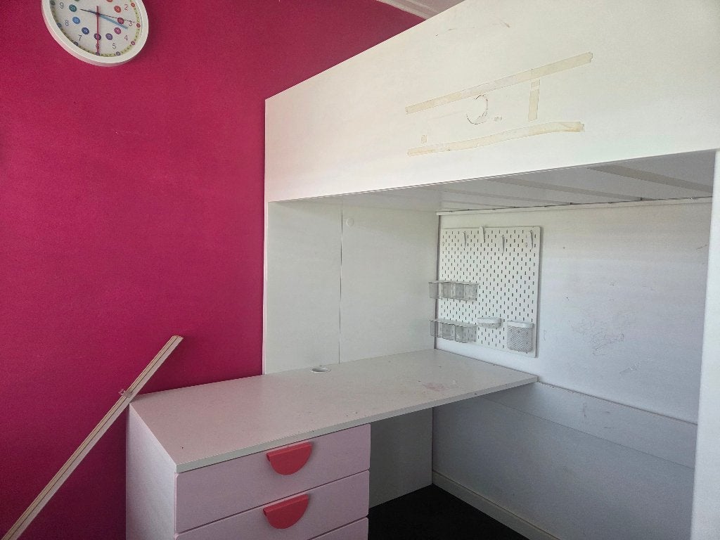 Hoogslaper Smastad ikea met roze details, Ophalen, Gebruikt, Eenpersoons, 90 cm