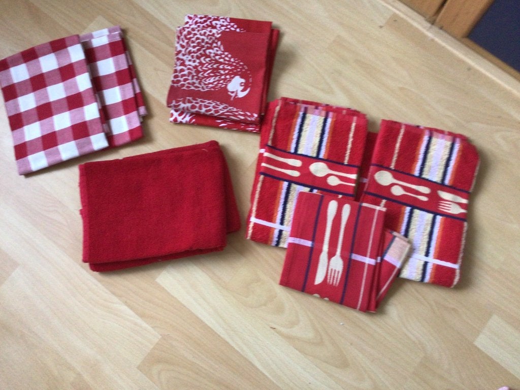 Set keuken handdoeken/theedoeken, Overige typen, Ophalen of Verzenden, Zo goed als nieuw