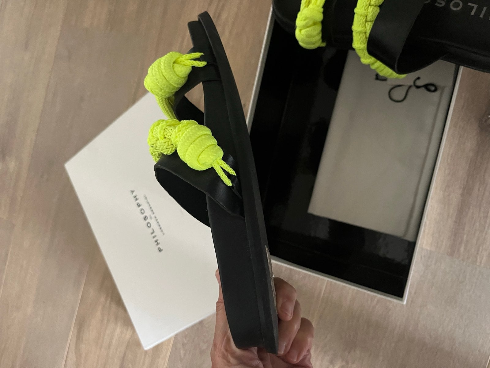 Philosophy di Lorenzo Serafini 38 slippers/sandalen, Ophalen of Verzenden, Zo goed als nieuw, Zwart, Slippers