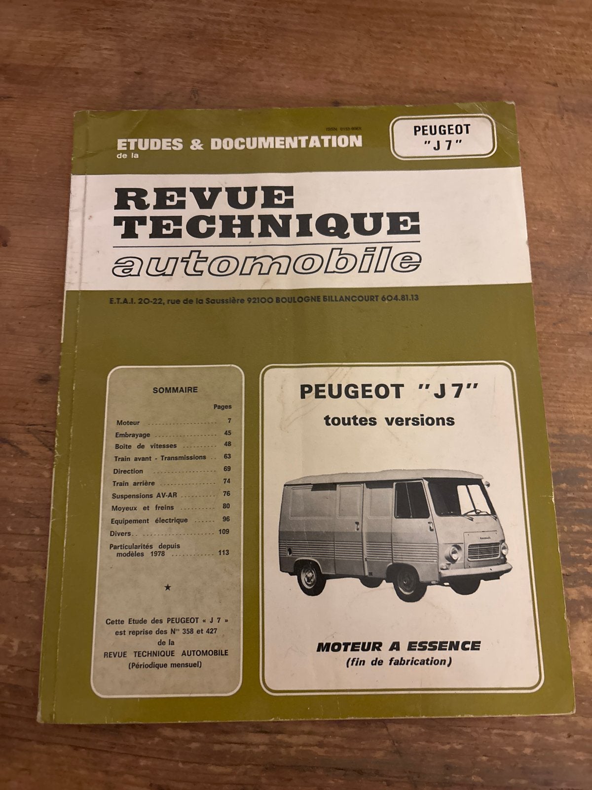 Revue Technique Automobile Peugeot J7 - Alle Versies, Boeken, Auto's | Boeken, Ophalen of Verzenden, Gelezen, Peugeot