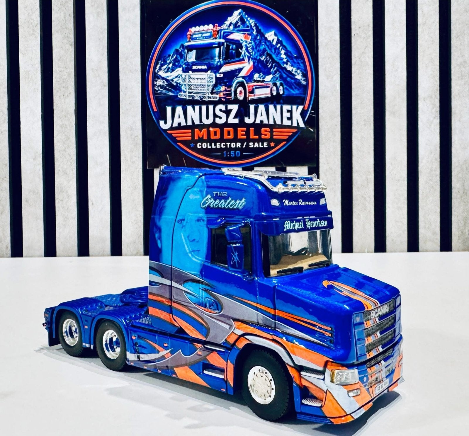 Scania Torpedo MORTEN RASMUSSEN Showtruck Wsi 1:50, Ophalen of Verzenden, Zo goed als nieuw, Bus of Vrachtwagen, Wsi