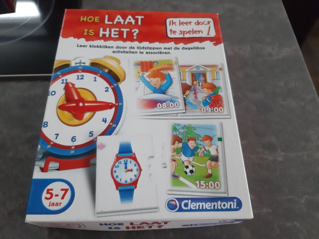 Hoe laat is het? Leren klok kijken - educatief spel, Ophalen, Zo goed als nieuw, Ontdekken