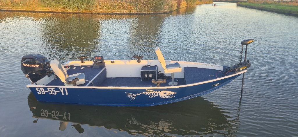 Visboot Eggerscraft G3 met Mercury 25PK EFI, Watersport en Boten, Ophalen, Gebruikt, Met afstandsbediening, Aluminium