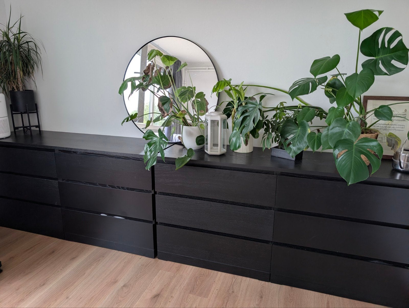 2x IKEA MALM ladekast zwartbruin – 6 lades, Ophalen, 150 tot 200 cm, Zo goed als nieuw, Met lade(s)