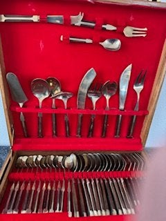 bestek Solid Nickel Bronze, Ophalen of Verzenden, Zo goed als nieuw, Overige materialen, Bestekset