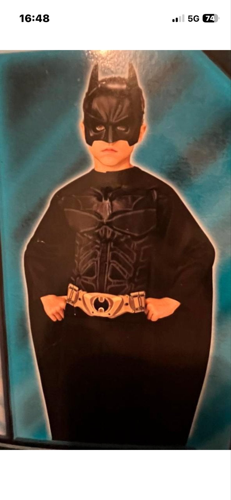 Batman kostuum voor kinderen - compleet met masker en cape, Ophalen of Verzenden, Gebruikt, 122 t/m 128, Jongen of Meisje