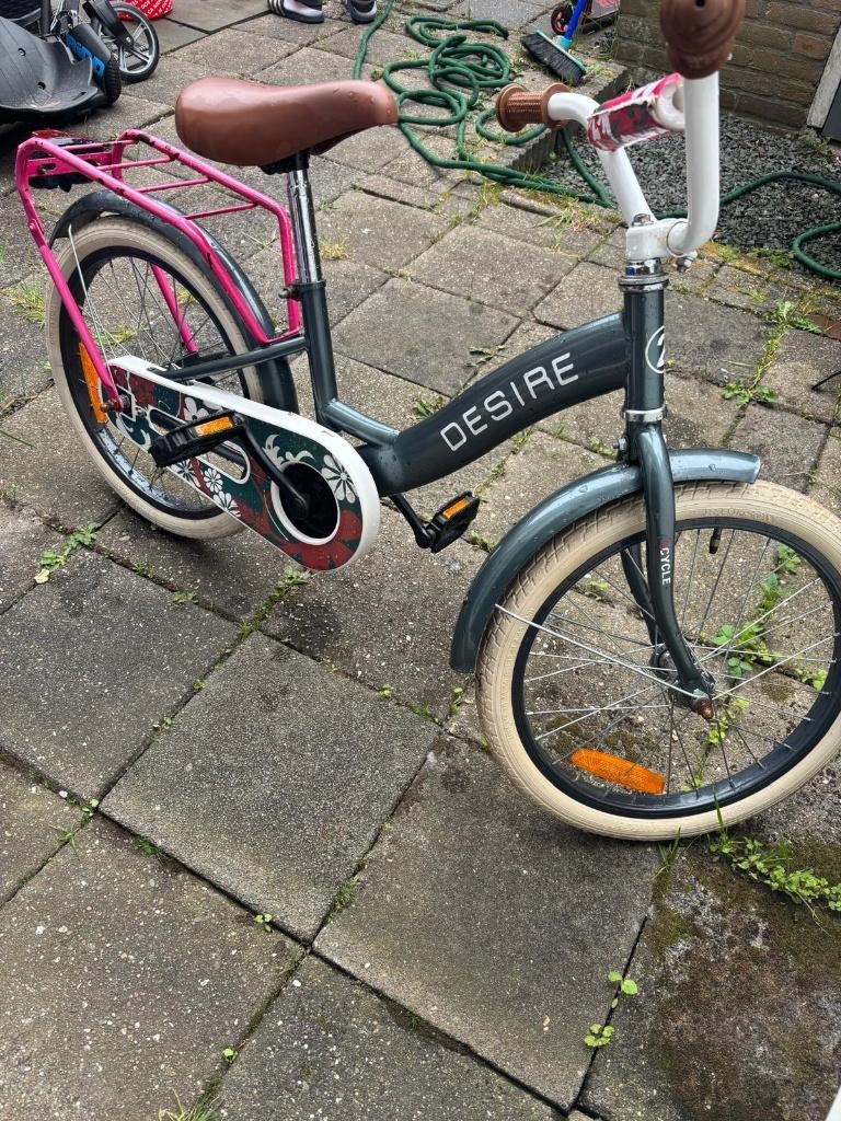 Kinder fiets meisje, Fietsen en Brommers, Fietsen | Dames | Damesfietsen, Terugtraprem, Gebruikt, Minder dan 47 cm, Ophalen