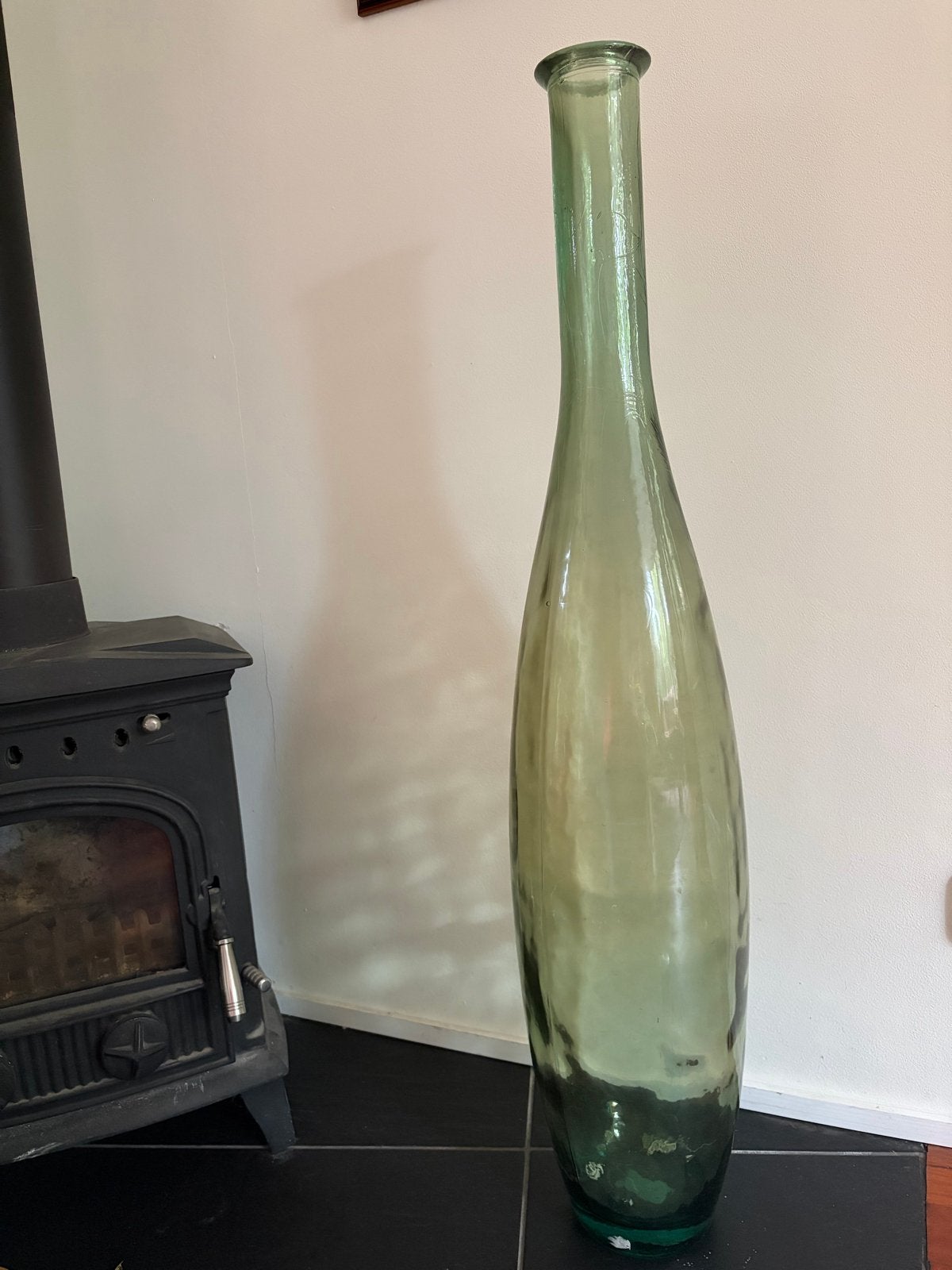 Grote glazen vaas, 1 meter hoog, decoratief, Ophalen