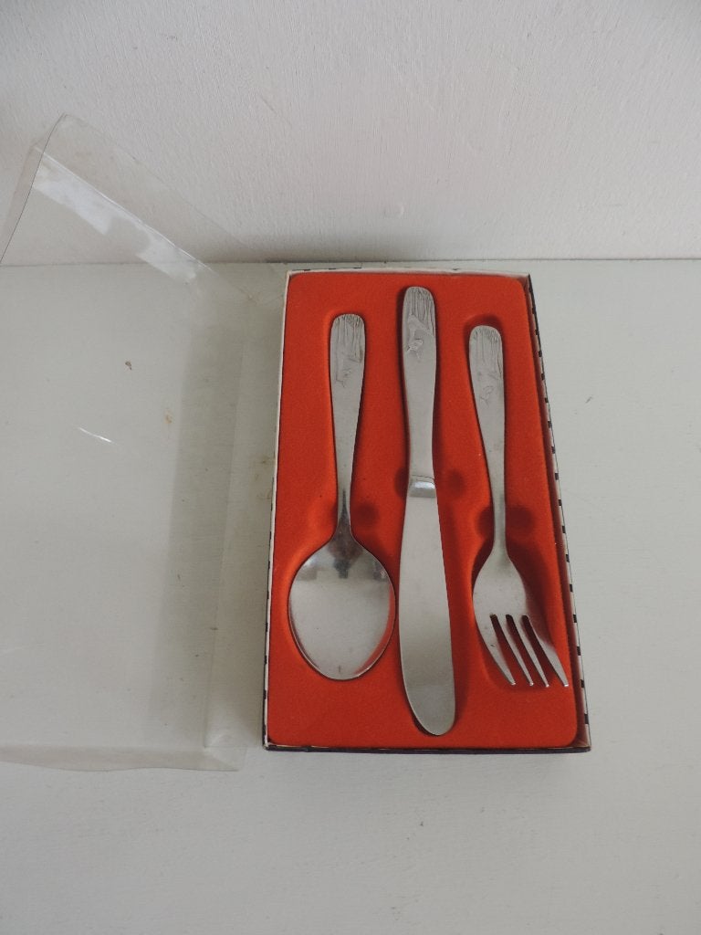vintage kinder bestekje hertje, Ophalen of Verzenden