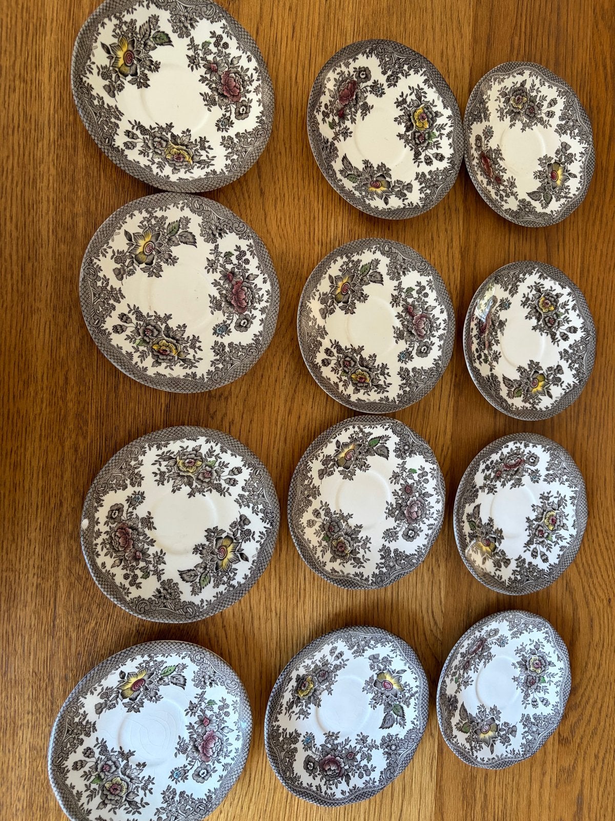 Antieke Enoch Wedgwood Tunstall Ltd schotels (set van 12), Antiek en Kunst, Ophalen