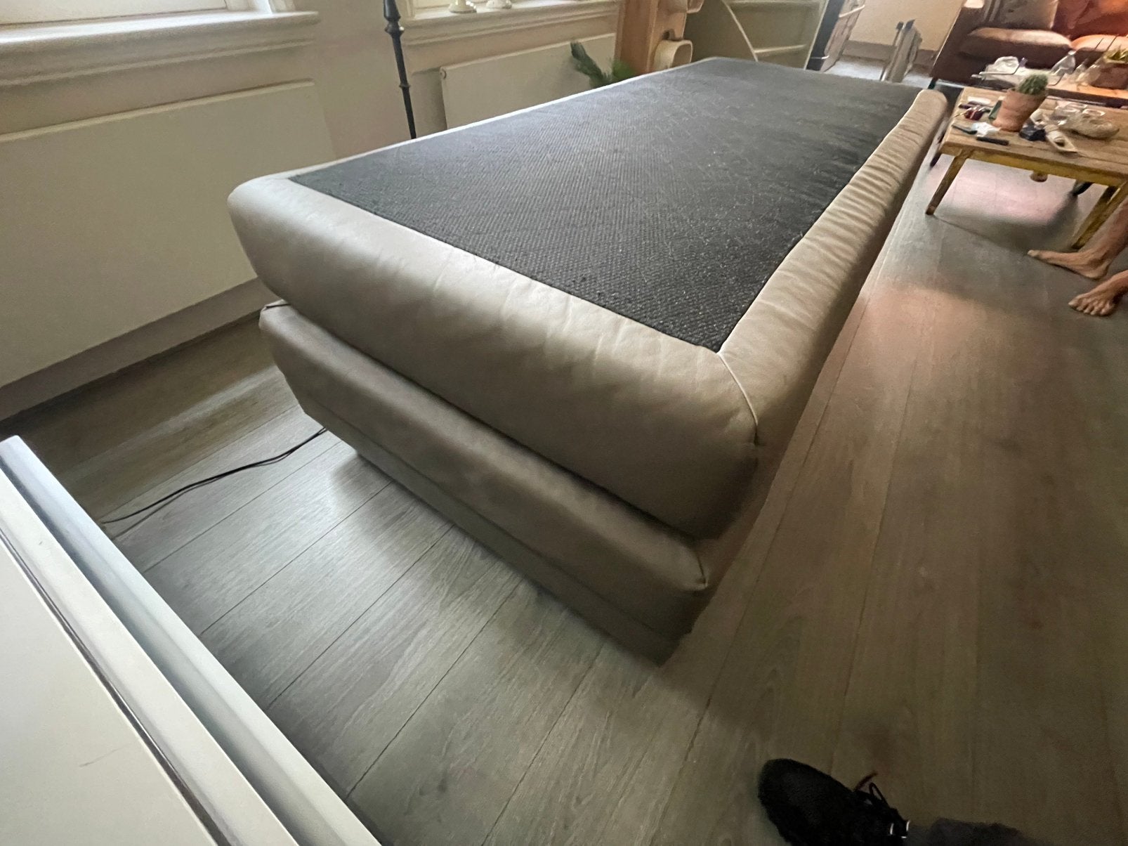 KARLSSON elektrische eenpersoons boxspring 90 x 200 cm, Overige materialen, Modern., 90 cm, Eenpersoons