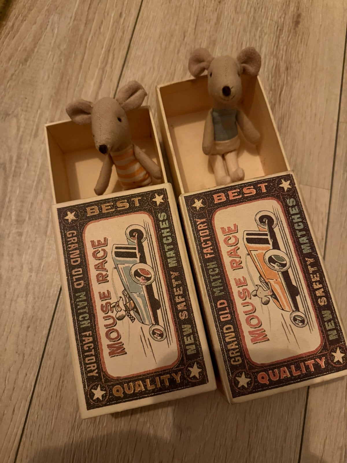 Maileg muizen in luciferdoosje - set van 2, Kinderen en Baby's, Met doos, Muis, Gebruikt, Overige merken
