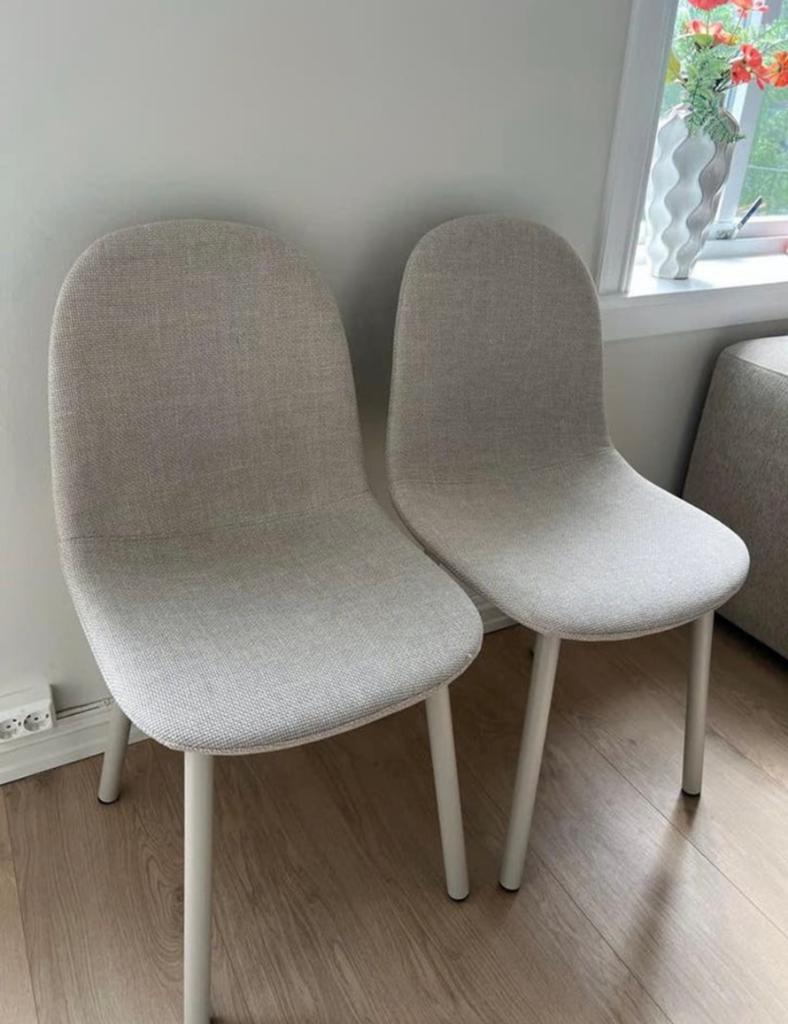 Beige eetkamerstoelen set van 4 JYSK, Ophalen, Overige kleuren, Stof